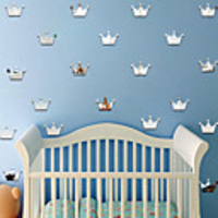 Still Life / Crown Shapes Wall Stickers Mirror Wall Stickers Decorative Wall Stickers,  Acrylic Home Decoration Wall Decal Wall Decoration 15pcs