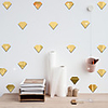 Still Life / Diamond Shapes Wall Stickers Mirror Wall Stickers Decorative Wall Stickers,  Acrylic Home Decoration Wall Decal Wall Decoration 12pcs