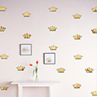 Still Life /Crown Shapes Wall Stickers Mirror Wall Stickers Decorative Wall Stickers,  Acrylic Home Decoration Wall Decal Wall Decoration 18pcs