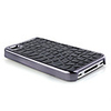 Stone Pattern Leather Back Case Cover for iPhone 4 Black