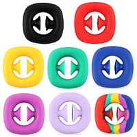 Stress Relief Fidget Snap Toy, Hand Grip Squeeze Grab Snap Sensory Toys Party Popper Noise Maker Stress Relief Pop Pops Click Finger Sensory Fidget Toy for Child and Adults, 3 Pack miniinthebox