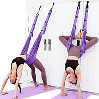Stretch Out Strap Stretch and Resistance Exercise Band Yoga Strap Sports Poly / Cotton Cotton / Polyester Cotton Yoga Fitness Pilates Durable Adjustable D-Ring Buckle Stretching Improve Flexibility miniinthebox