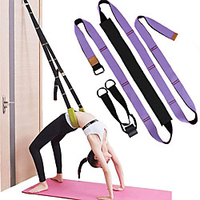 Stretch Out Strap Stretch and Resistance Exercise Band Yoga Strap Sports Poly / Cotton Cotton Yoga Fitness Pilates Durable Adjustable D-Ring Buckle Stretching Improve Flexibility For Women