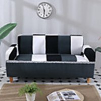 Stretch Slipcover Sofa Cover Couch Cover Black White Gum Printed Sofa Cover Stretch Couch Cover Sofa Slipcovers for 1~4 Cushion Couch with One Free Pillow Case