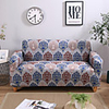 Stretch Slipcover Sofa Cover Couch Cover Bohemia Style Floral Printed Sofa Cover Stretch Couch Cover Sofa Slipcovers for 1~4 Cushion Couch with One Free Pillow Case