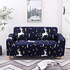 Stretch Slipcover Sofa Cover Couch Cover Christmas Elk Printed Sofa Cover Stretch Couch Cover Sofa Slipcovers for 1~4 Cushion Couch with One Free Pillow Case