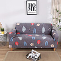 Stretch Slipcover Sofa Cover Couch Cover Colorful Leaf Printed Sofa Cover Stretch Couch Cover Sofa Slipcovers for 1~4 Cushion Couch with One Free Pillow Case