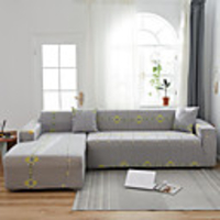 Stretch Slipcover Sofa Cover Couch Cover Floral Printed Sofa Cover Stretch Couch Cover Sofa Slipcovers for 1~4 Cushion Couch with One Free Pillow Case