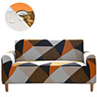 Stretch Slipcover Sofa Cover Couch Cover Geometrical Triangle Print Dustproof All-powerful Slipcovers Stretch Waterproof Sofa Cover Super Soft Fabric Couch Cover