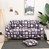 Stretch Slipcover Sofa Cover Couch Cover Grid Printed Sofa Cover Stretch Couch Cover Sofa Slipcovers for 1~4 Cushion Couch with One Free Pillow Case