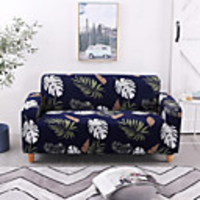 Stretch Slipcover Sofa Cover Couch Cover Leaf Printed Sofa Cover Stretch Couch Cover Sofa Slipcovers for 1~4 Cushion Couch with One Free Pillow Case