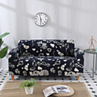 Stretch Slipcover Sofa Cover Couch Cover Letter Printed Sofa Cover Stretch Couch Cover Sofa Slipcovers for 1~4 Cushion Couch with One Free Pillow Case