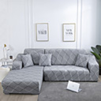 Stretch Slipcover Sofa Cover Couch Cover Line Printed Sofa Cover Stretch Couch Cover Sofa Slipcovers for 1~4 Cushion Couch with One Free Pillow Case