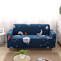 Stretch Slipcover Sofa Cover Couch Cover Moon Printed Sofa Cover Stretch Couch Cover Sofa Slipcovers for 1~4 Cushion Couch with One Free Pillow Case
