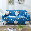 Stretch Slipcover Sofa Cover Couch Cover Polar Bear Printed Sofa Cover Stretch Couch Cover Sofa Slipcovers for 1~4 Cushion Couch with One Free Pillow Case