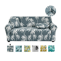 Stretch Sofa Cover Slipcover Elastic Sectional Couch Armchair Loveseat 4 or 3 seater Coconut Tree Leaf High Elasticity Four Seasons Universal Super Soft Fabric miniinthebox