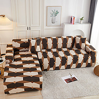 Stretch Sofa Cover Slipcover Elastic Sectional Couch Armchair Loveseat 4 or 3 seater L shape Geometric Plaid High Elasticity Four Seasons Universal Super Soft Fabric miniinthebox