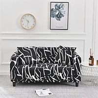 Stretch Sofa Cover Slipcover Elastic Sectional Couch Armchair Loveseat 4 or 3 seater L shape Geometric Plaid High Elasticity Four Seasons Universal Super Soft Fabric miniinthebox