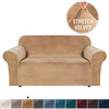Stretch Sofa Cover Slipcover Elastic Velvet Sectional Couch Armchair Loveseat 4 Or 3 Seater L Shape Plain Solid Color Soft Durable miniinthebox