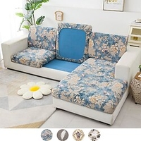 Stretch Sofa Seat Cushion Cover Slipcover Elastic Couch Armchair Loveseat 4 or 3 Seater Floral Leaf High Elasticity Four Seasons Universal Super Soft Fabric Retro Hot Sale miniinthebox