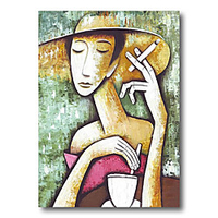 Stretched Oil Painting Hand Painted Canvas Abstract Comtemporary Modern High Quality Picasso Ready to Hang miniinthebox