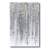 Stretched Oil Painting Hand Painted Canvas Abstract Comtemporary Modern High Quality Silver Blossom Ready to Hang miniinthebox