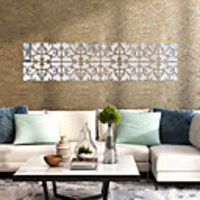 Stripe Geometry Shapes Wall Stickers Mirror Wall Stickers Decorative Wall Stickers Acrylic Home Decoration Wall Decal Wall Decoration 28pcs