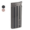 Stripe Pattern Metal Windproof Gas Lighter (Assorted Colors)