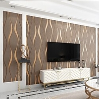 Striped 3D Non-Woven Wallpaper Bedroom Living Room Background Wall Household Shop Restaurant Hotel Engineering Decoration Non-Self-Adhesive Wallpaper miniinthebox