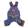 Striped Denim Style Suspender Trousers for Dogs (XS-L)