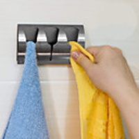 Strong Self Adhesive Triple Towel Holder Towel Rack Stainless Steel Coat Hook Eruopan Bathroom Accessories Wall Hanger Hat Hook