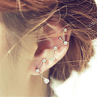 Stud Earrings One Earring Climber Earrings Ladies European Fashion Earrings Jewelry Silver For Wedding Party Masquerade Engagement Party Prom Promise