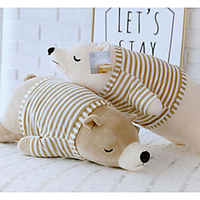 Stuffed Animal Sleeping Pillow Plush Toys Plush Dolls Stuffed Animal Plush Toy Polar bear Animals Cute Cotton / Polyester 50cm Imaginative Play,  Stocking,  Great Birthday Gifts Party Favor Supplies miniinthebox