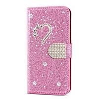 Stunning Bling Glitter Diamond Case For Samsung Galaxy S20 Plus S20 Ultra A51 A71 Wallet Shockproof Heart Diamond Glitter PU Leather Case For Samsung Galaxy A50s A60 A70 A80 Note 10 Plus Note 20 miniinthebox