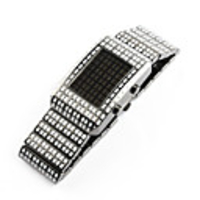 Stylish 18 LED Multicolour Lights Digit Wrist Watch(White and Square)