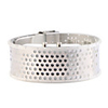 Stylish 29-LED 3-Color-Light Digit Stainless Steel Bracelet Wrist Watch - Sliver