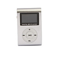 Stylish 2GB Clip-on 0.8" LCD MP3 Player with FM Radio (Silver)