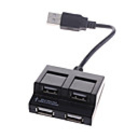 Stylish 4 Port USB 2.0 Hub (Black/White)