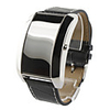 Stylish Blue LED Wrist Watch with Display - Black