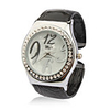 Stylish Bracelet Band Wrist Watch with Crystals - Brown