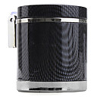 Stylish Carbon Fiber Blue Light Mini Ashtray (Black)