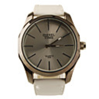 Stylish Classic Decor Dials PU Leather Band Women Men Watch - White