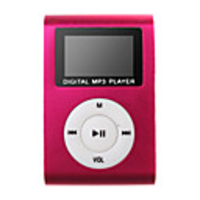 Stylish Clip-on MP3 Player with FM Radio - 1GB (Peach)