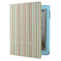 Stylish Colorful Stripe Pattern Protective PU Leather Case w/ Stand for Apple iPad 2