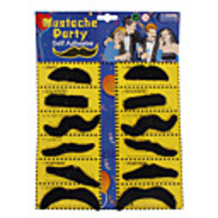 Stylish Costume Fake Mustache (Assorted 12-Pack)