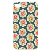 Stylish Flower Hard Case for iPhone4G (Blue)