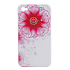 Stylish Flower Pattern with Crystal Protective Case for iPhone 4 (Peach)