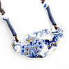 Stylish Hand Woven Ceramic Chinese Style Necklace (Flowery Butterfly Pattern)