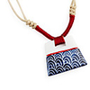 Stylish Hand Woven Ceramic Chinese Style Necklace (Waves)