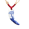 Stylish Hand Woven Ceramic Necklaces (Blue Lotus Pendant)